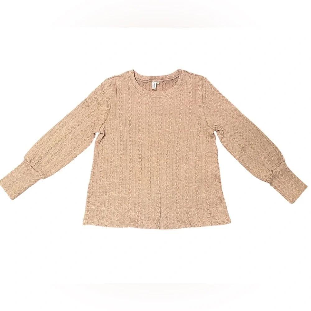Hayden Textured Cable Knit Sweater Size L